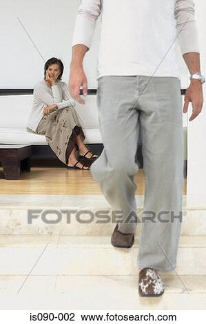 Stock Image - Man and woman arguing. Fotosearch