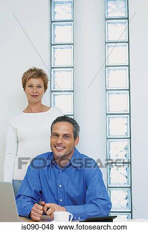 Portrait of a man and woman View Large Photo Image Stock Photo - Portrait of a man and woman. Fotosearch