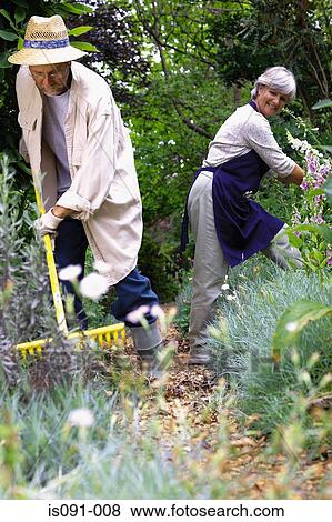 Stock Photo - Couple in a garden. Fotosearch