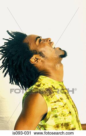 Stock Image - Man laughing. Fotosearch