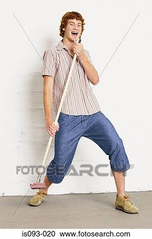 Stock Image - Man singing. Fotosearch