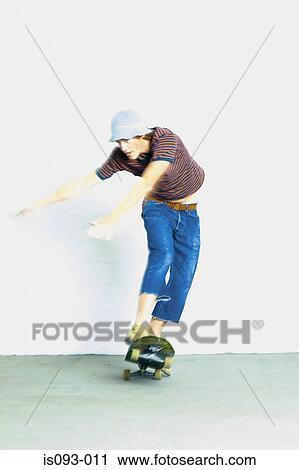 Stock Image - Man skateboarding. Fotosearch