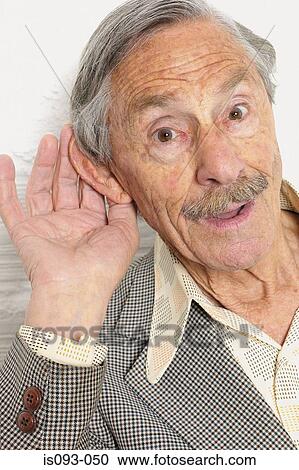 Old man trying to hear View Large Photo Image Stock Image - Old man trying to hear. Fotosearch