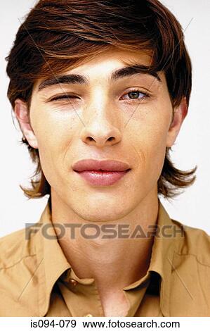 Man winking View Large Photo Image Stock Photo - Man winking. Fotosearch
