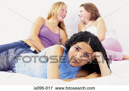 Teenage girl sulking View Large Photo Image Stock Photo - Teenage girl sulking. Fotosearch