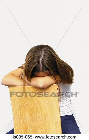 Stock Photography - Teenage girl sulking. Fotosearch