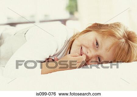 Girl in bed View Large Photo Image Stock Photograph - Girl in bed. Fotosearch