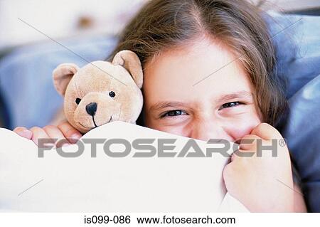 Girl with teddy bear View Large Photo Image Stock Photograph - Girl with teddy bear. Fotosearch