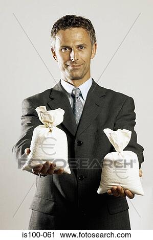 Stock Image - Bags of euro. Fotosearch