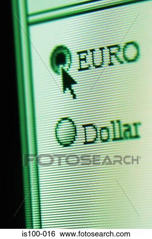 Stock Photograph - Click on euro. Fotosearch