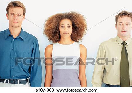 Stock Photo - Portrait of businesspeople . Fotosearch