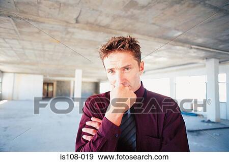 Anxious businessman View Large Photo Image Stock Photo - Anxious businessman. Fotosearch