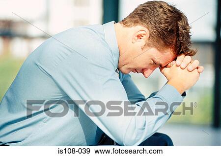 Anxious businessman View Large Photo Image Stock Photo - Anxious businessman. Fotosearch