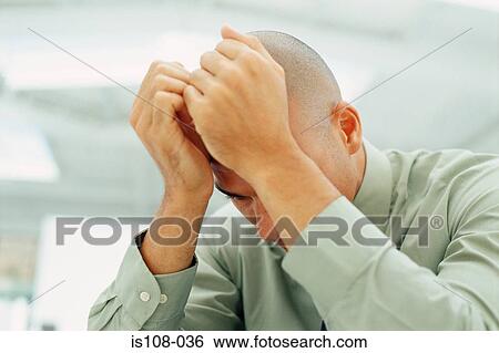 Anxious businessman View Large Photo Image Stock Photograph - Anxious businessman. Fotosearch