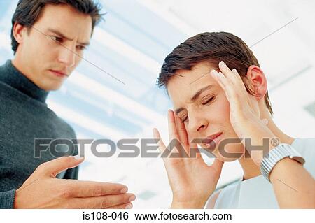 Businessman and businesswoman in discussion View Large Photo Image Stock Photograph - Businessman and businesswoman in discussion. Fotosearch