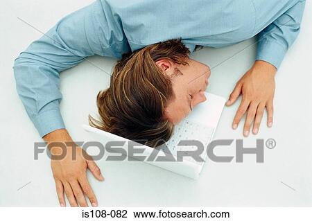 Exhausted businessman View Large Photo Image Stock Image - Exhausted businessman . Fotosearch