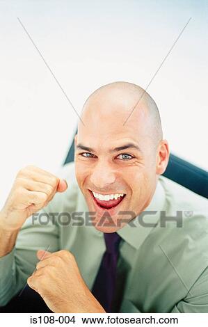 Picture - Overjoyed businessman . Fotosearch