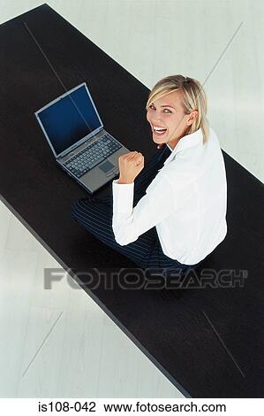 Overjoyed businesswoman View Large Photo Image Stock Image - Overjoyed businesswoman. Fotosearch
