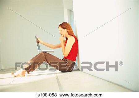 Stock Photo - Pensive businesswoman. Fotosearch