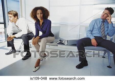 Businesspeople waiting View Large Photo Image Stock Photo - Businesspeople waiting. Fotosearch