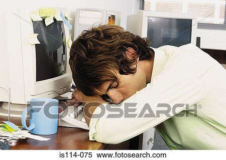 Businessman asleep at work View Large Photo Image Stock Photography - Businessman asleep at work. Fotosearch