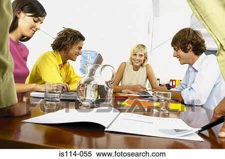Businesspeople in meeting View Large Photo Image Stock Photography - Businesspeople in meeting. Fotosearch