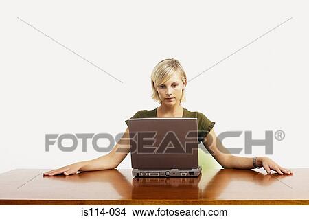 Businesswoman with laptop computer View Large Photo Image Picture - Businesswoman with laptop computer. Fotosearch