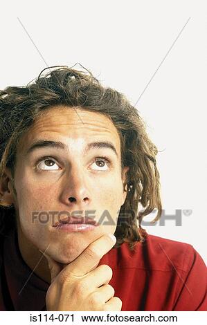Portrait of pensive businessman View Large Photo Image Stock Image - Portrait of pensive businessman. Fotosearch