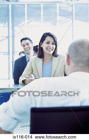 Businesswoman at airline check in View Large Photo Image Picture - Businesswoman at airline check in. Fotosearch