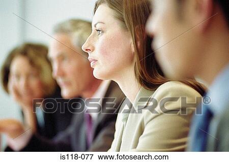 Businesspeople in meeting View Large Photo Image Stock Photo - Businesspeople in meeting. Fotosearch