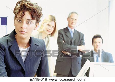 Stock Photo - Businesspeople in office. Fotosearch
