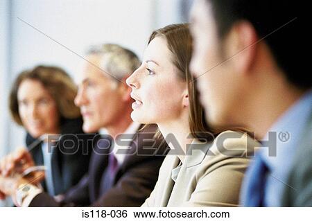 Stock Fotograf - businesspeople, in, versammlung. Fotosearch