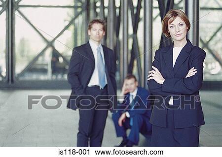 Businesspeople outside office View Large Photo Image Stock Image - Businesspeople outside office. Fotosearch
