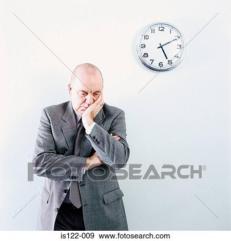 Stock Photo - A tense man . Fotosearch