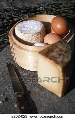 Stock Photo - Eggs and cheese. Fotosearch