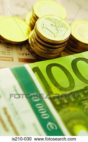 Euro notes and coins View Large Photo Image Stock Image - Euro notes and coins. Fotosearch