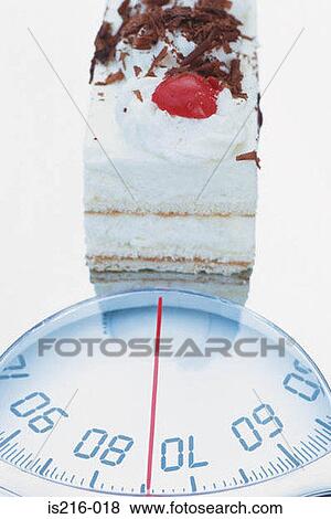 Stock Photo - Cake and scales. Fotosearch
