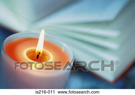 Stock Image - Coloured candle. Fotosearch