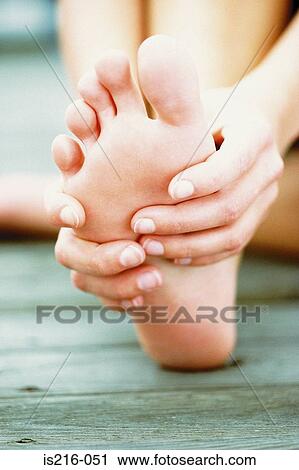 Stock Image - Feet being massaged. Fotosearch