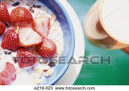 Stock Image - Strawberries and muesli. Fotosearch