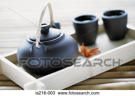 Teapot and cups View Large Photo Image Stock Image - Teapot and cups. Fotosearch