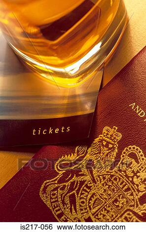 Passport and ticket View Large Photo Image Stock Photograph - Passport and ticket. Fotosearch