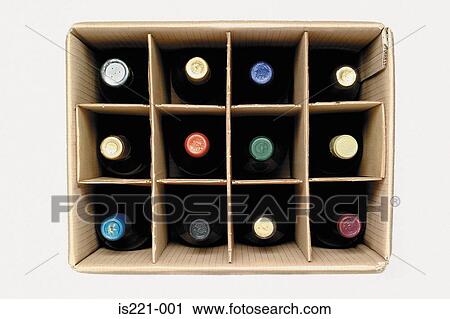 Stock Image - Bottles of wine. Fotosearch