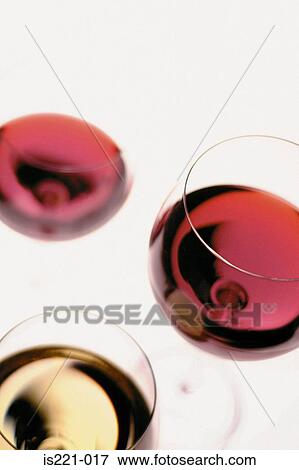 Stock Photo - Glasses of red and white wine. Fotosearch