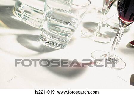 Glasses of water and wine View Large Photo Image Stock Photo - Glasses of water and wine. Fotosearch