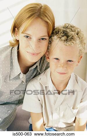 Stock Image - Mother and son . Fotosearch