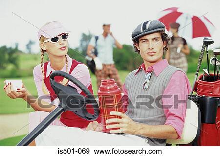 Couple at the golf club View Large Photo Image Stock Photo - Couple at the golf club. Fotosearch