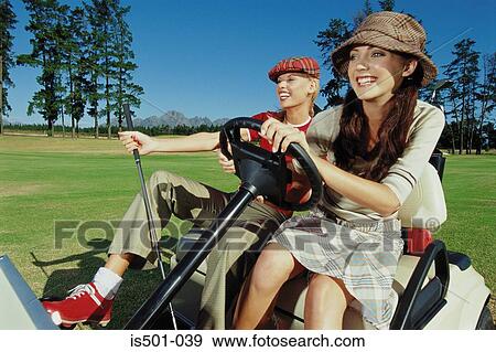 Girlfriends at the golf club View Large Photo Image Stock Photo - Girlfriends at the golf club. Fotosearch