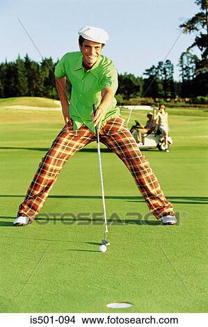 Picture - Man playing golf. Fotosearch