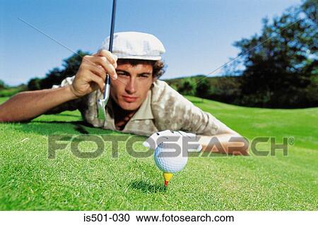 Man playing golf View Large Photo Image Stock Image - Man playing golf. Fotosearch